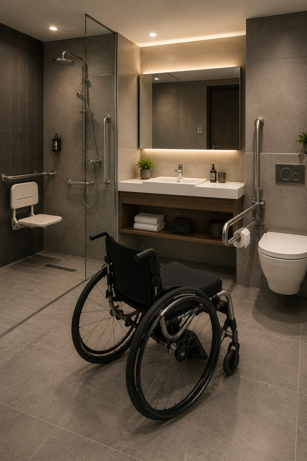 Salle de bain accessible